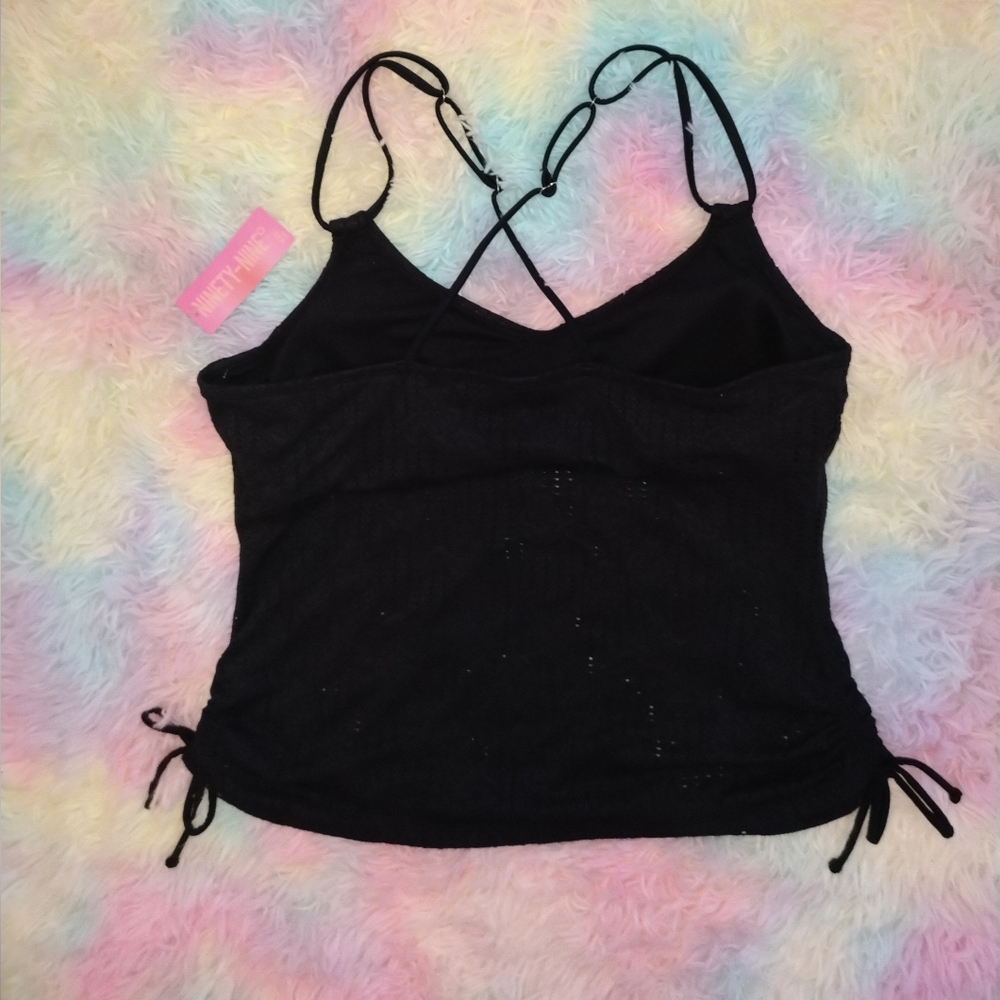 Black tankini top size xxl